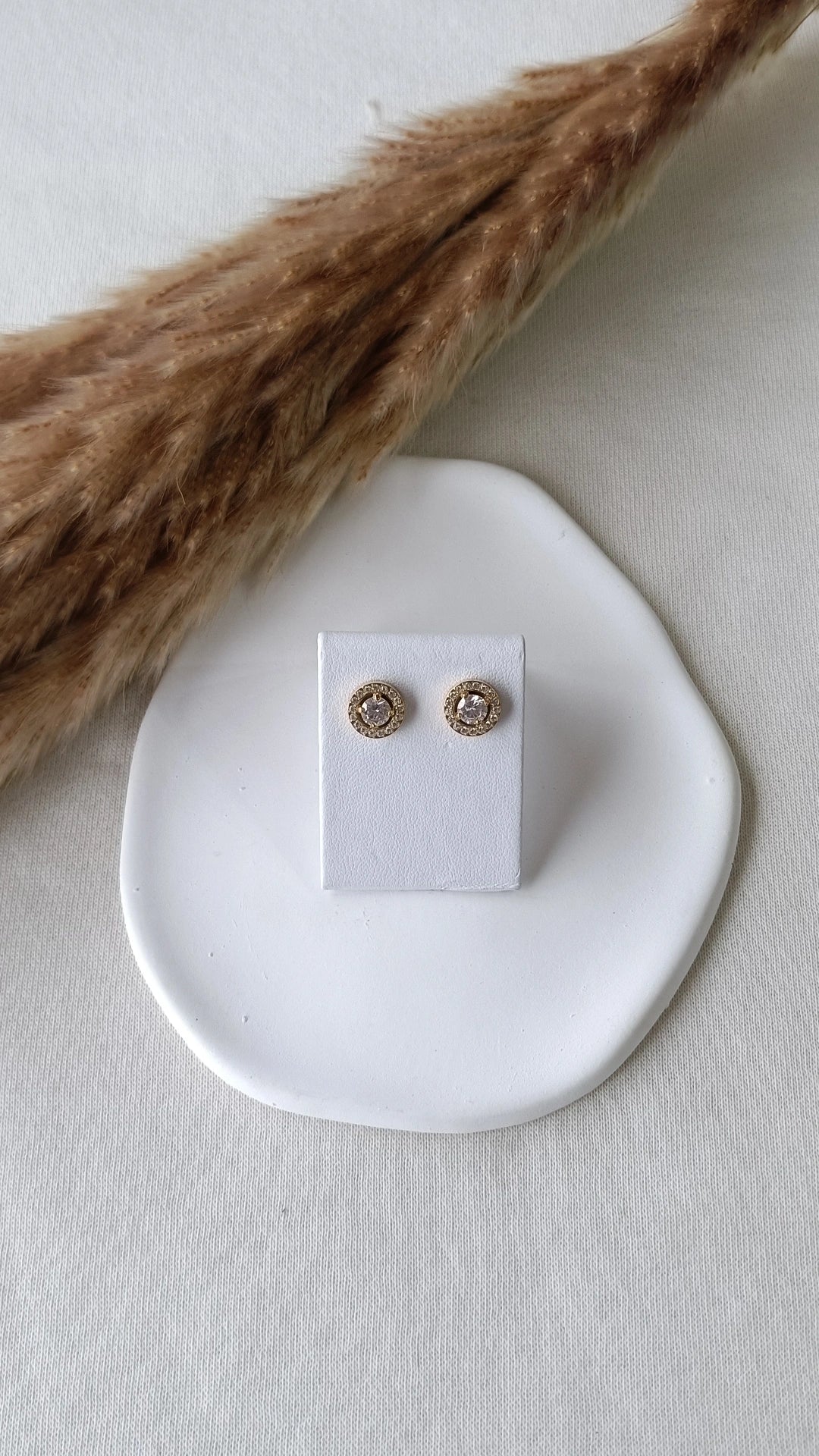 Brincos de Aço inoxidável Inspiração Swarovski com Zircónias à Volta
