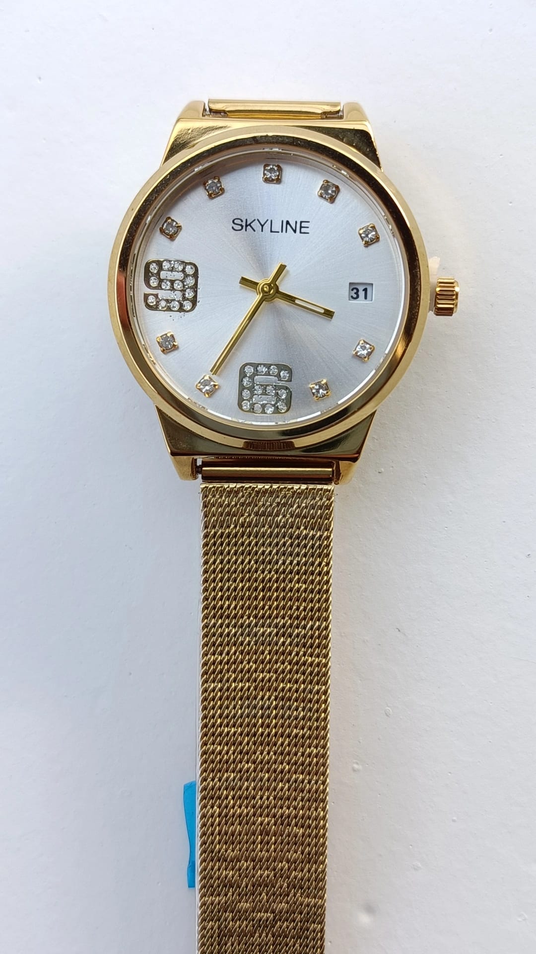 Relógio de Aço Dourado Redondo