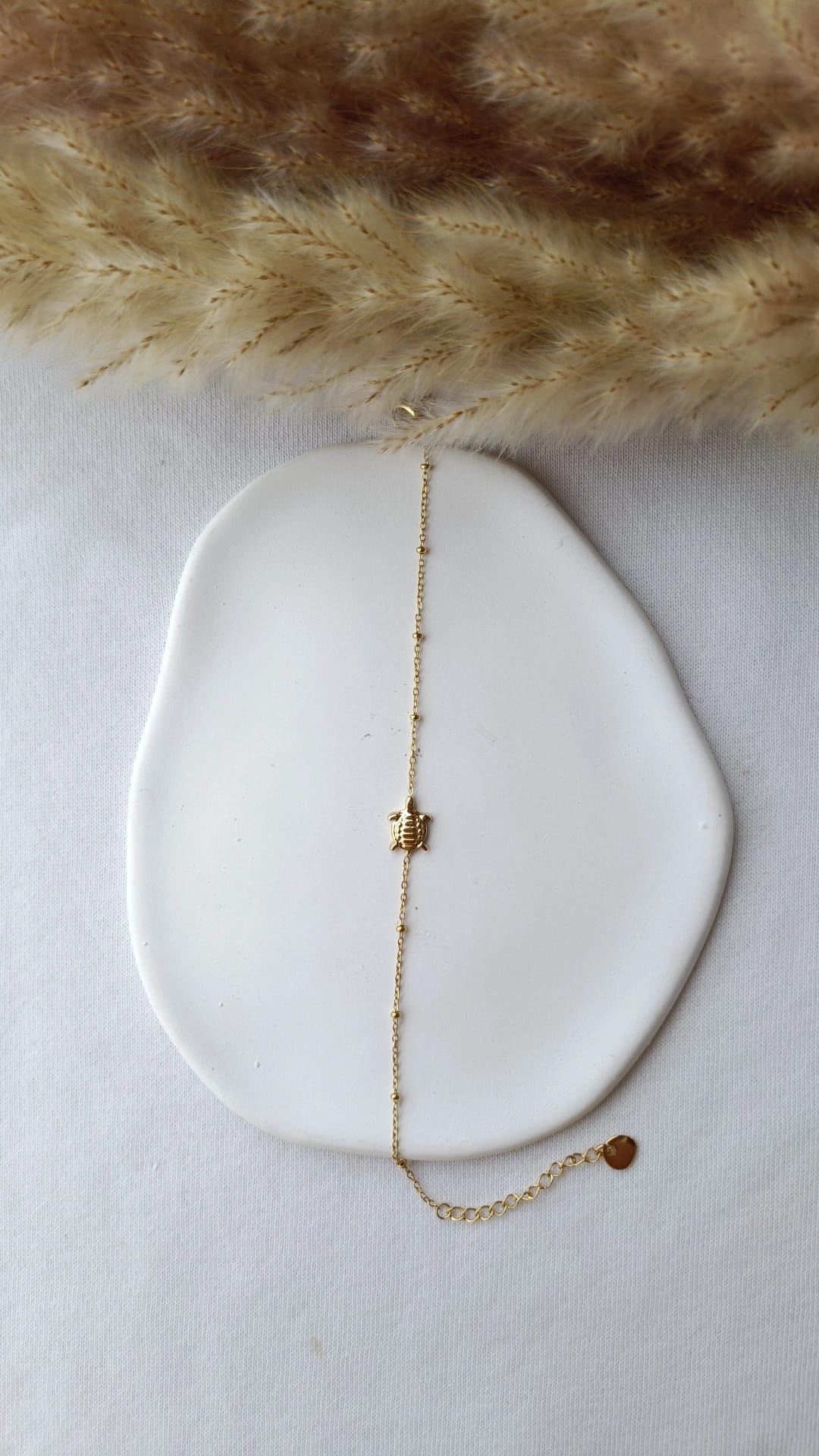 Pulseira de Aço Dourado de Tartaruga Pequena