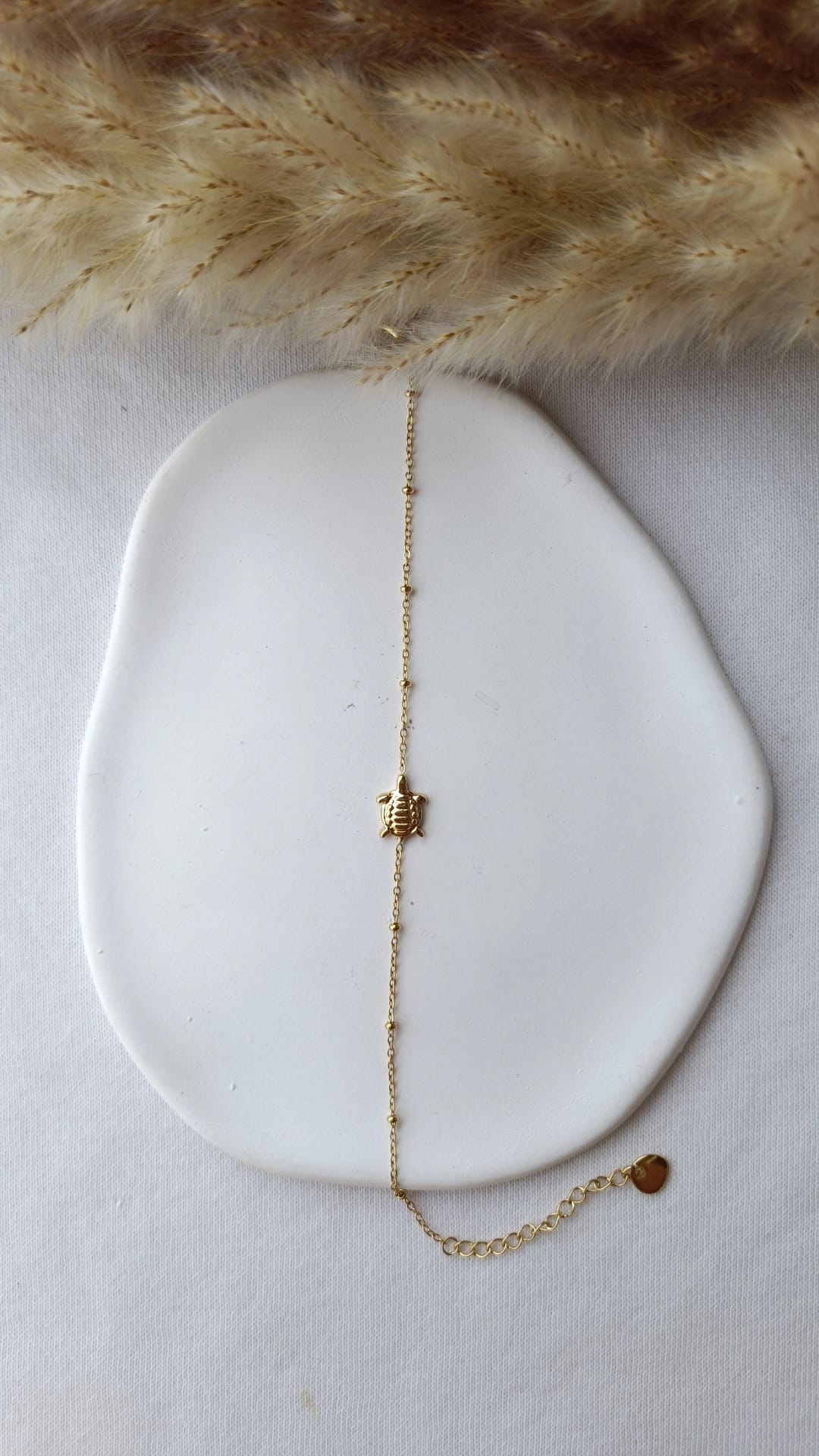 Pulseira de Aço Dourado de Tartaruga Pequena