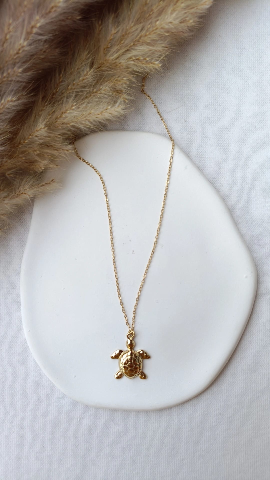 Colar de Aço Dourado de Tartaruga