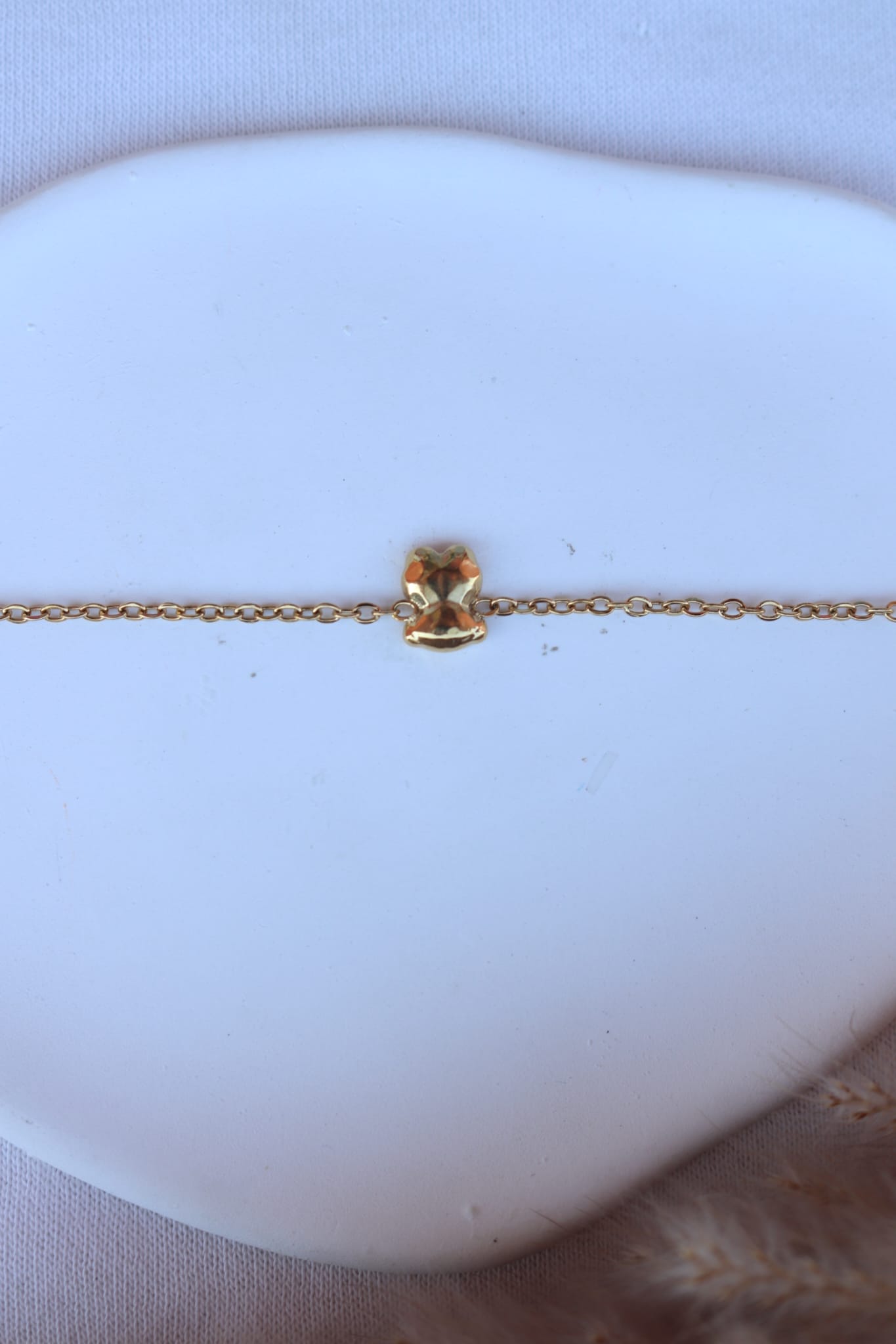 Pulseira de Aço Dourado de Urso