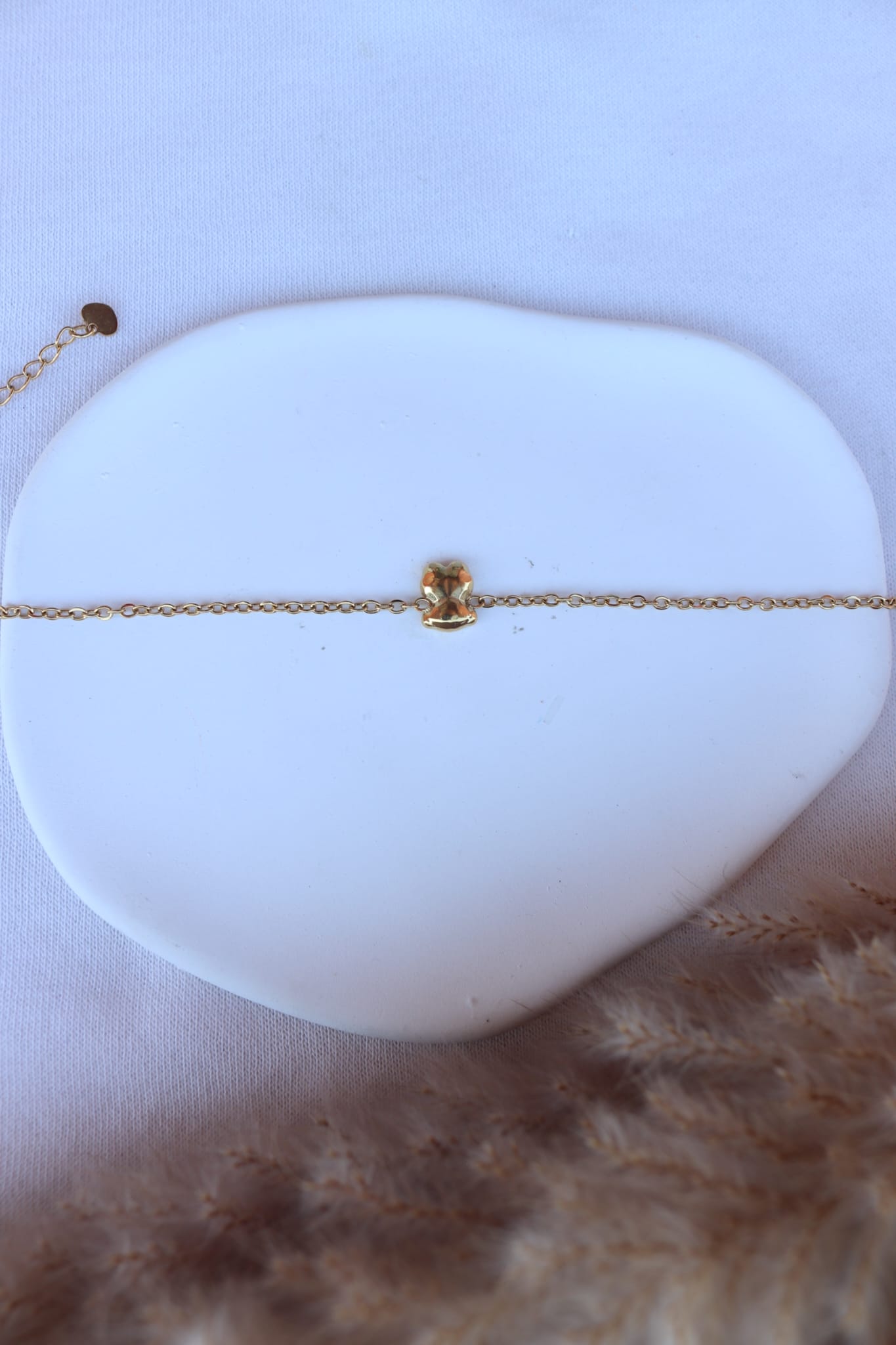 Pulseira de Aço Dourado de Urso