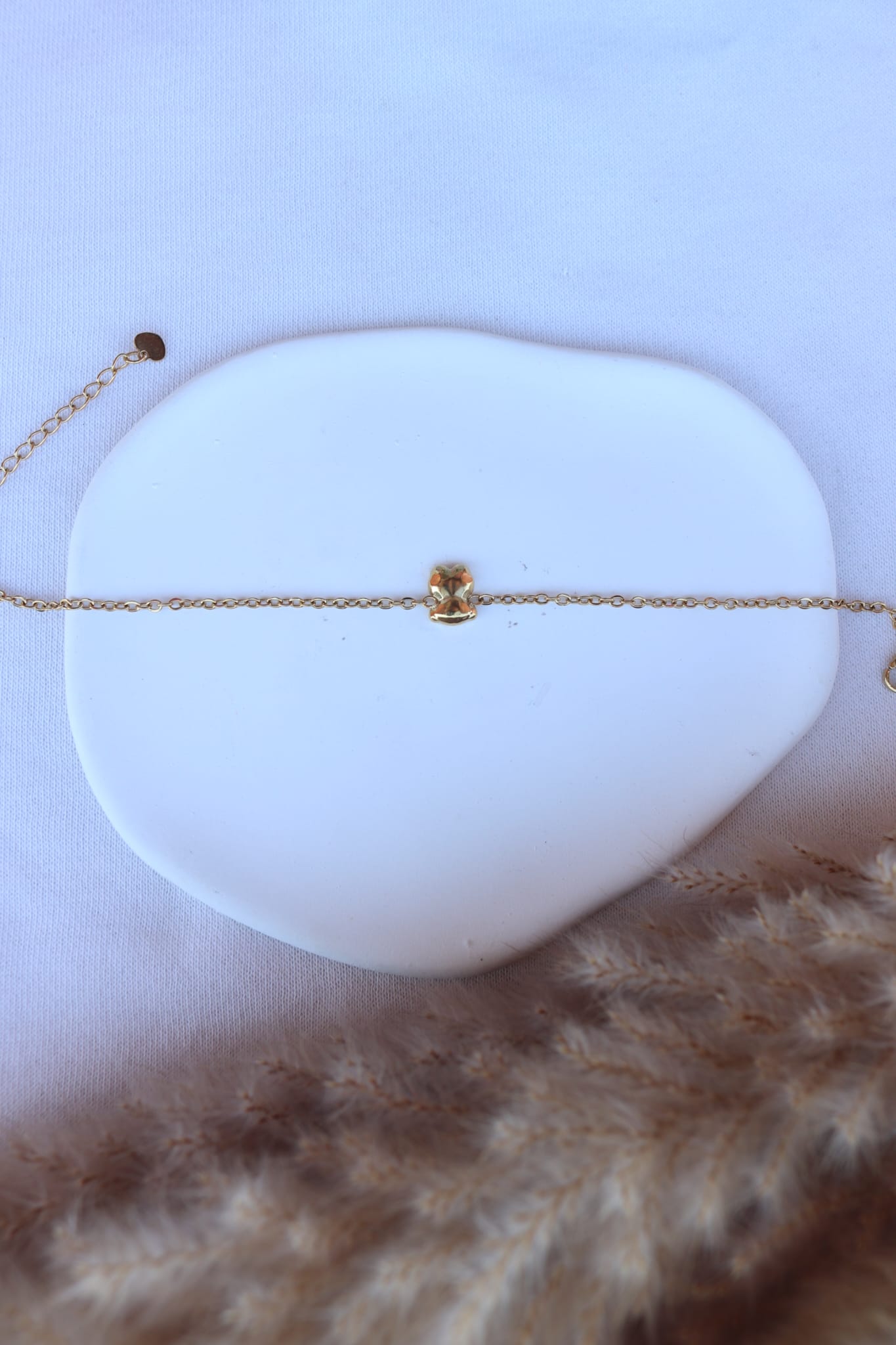 Pulseira de Aço Dourado de Urso