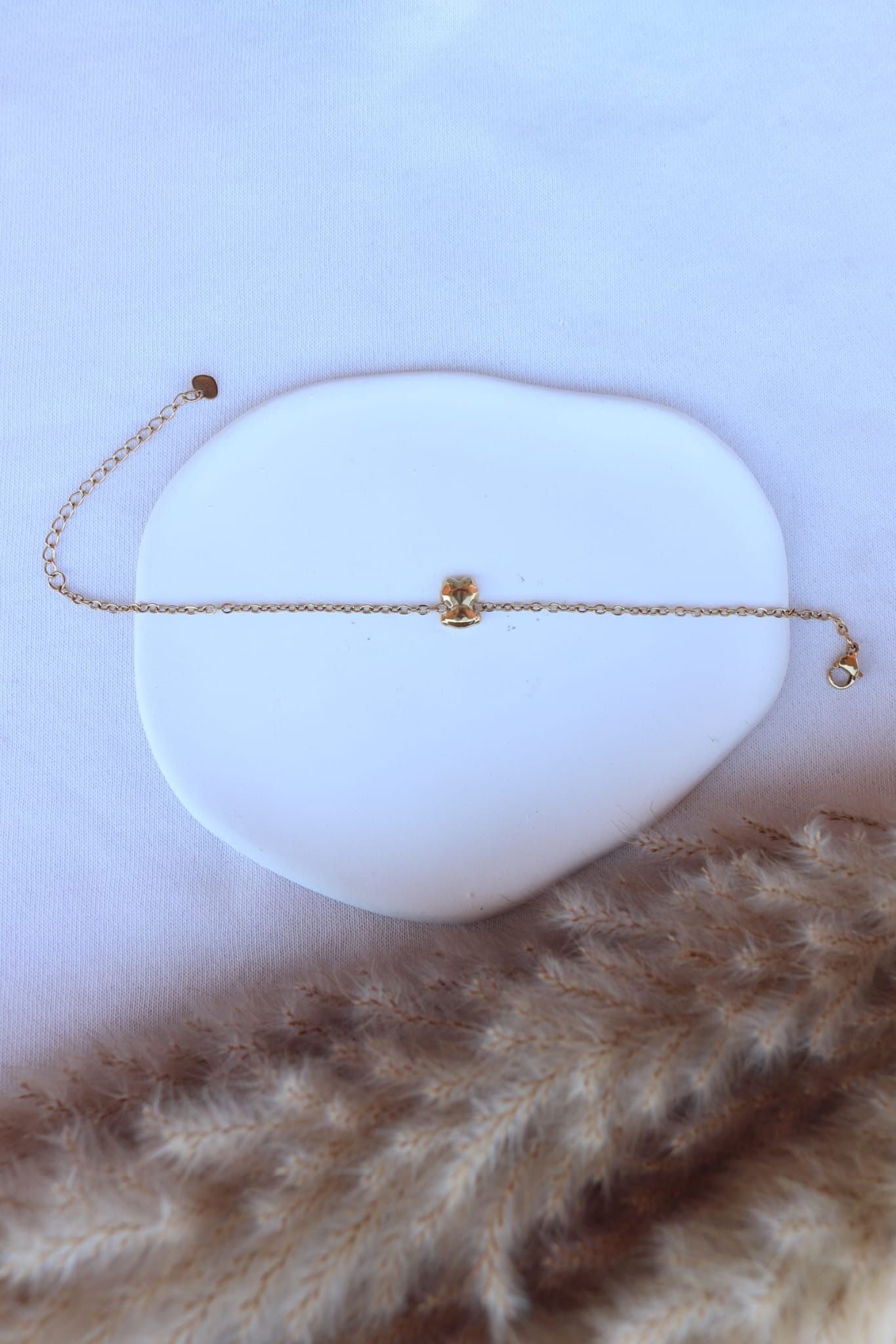 Pulseira de Aço Dourado de Urso