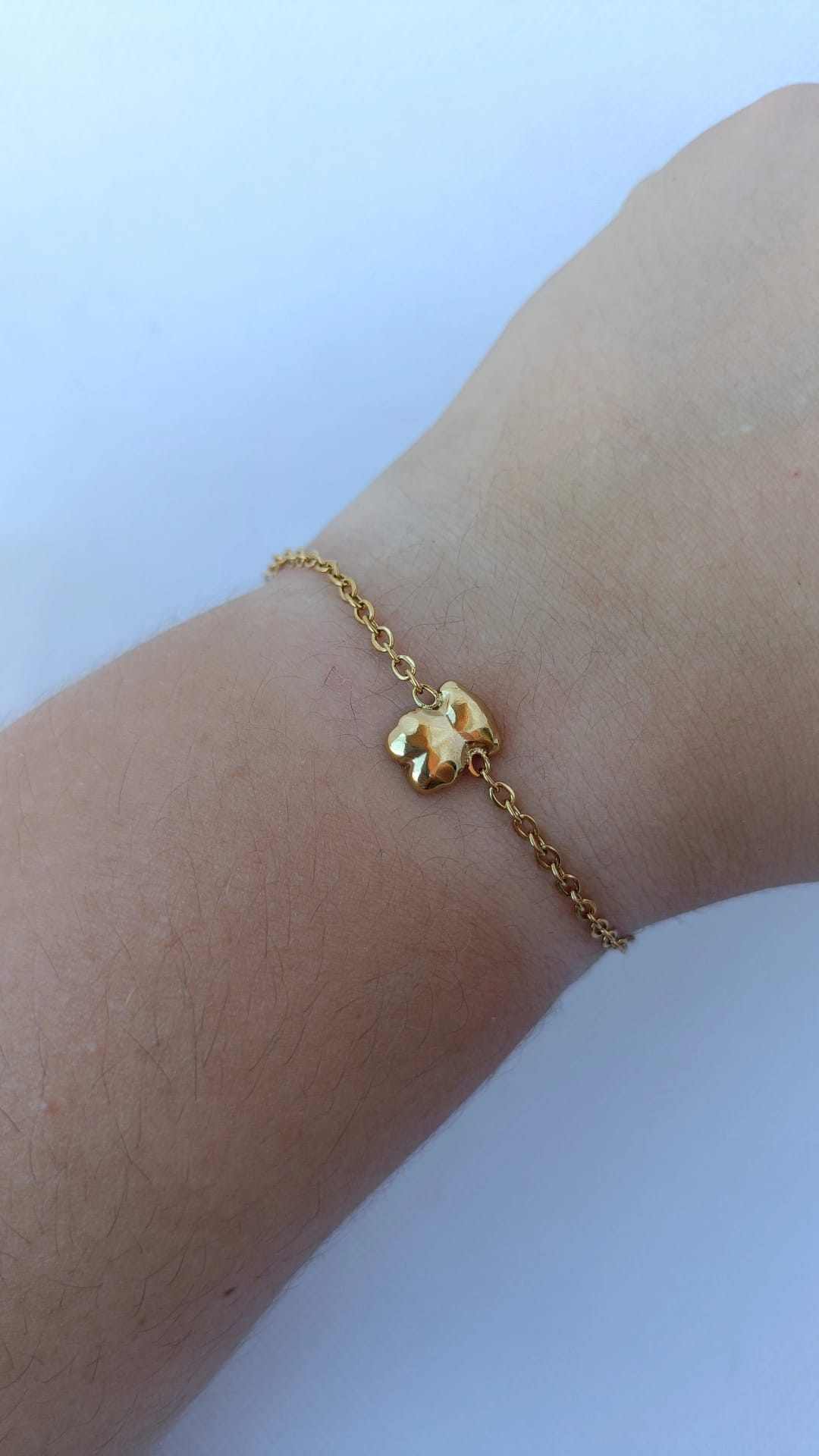 Pulseira de Aço Dourado de Urso
