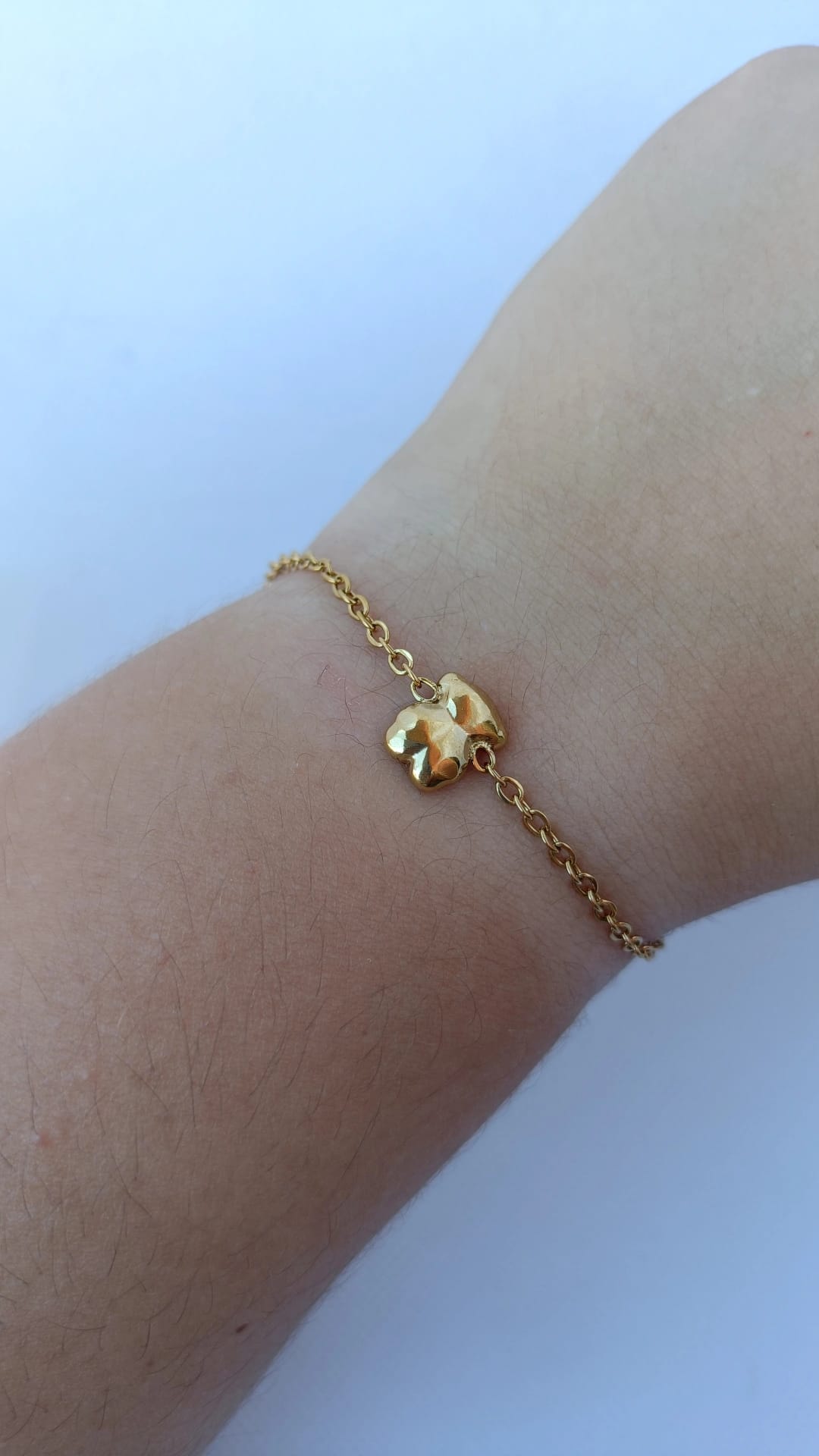 Pulseira de Aço Dourado de Urso