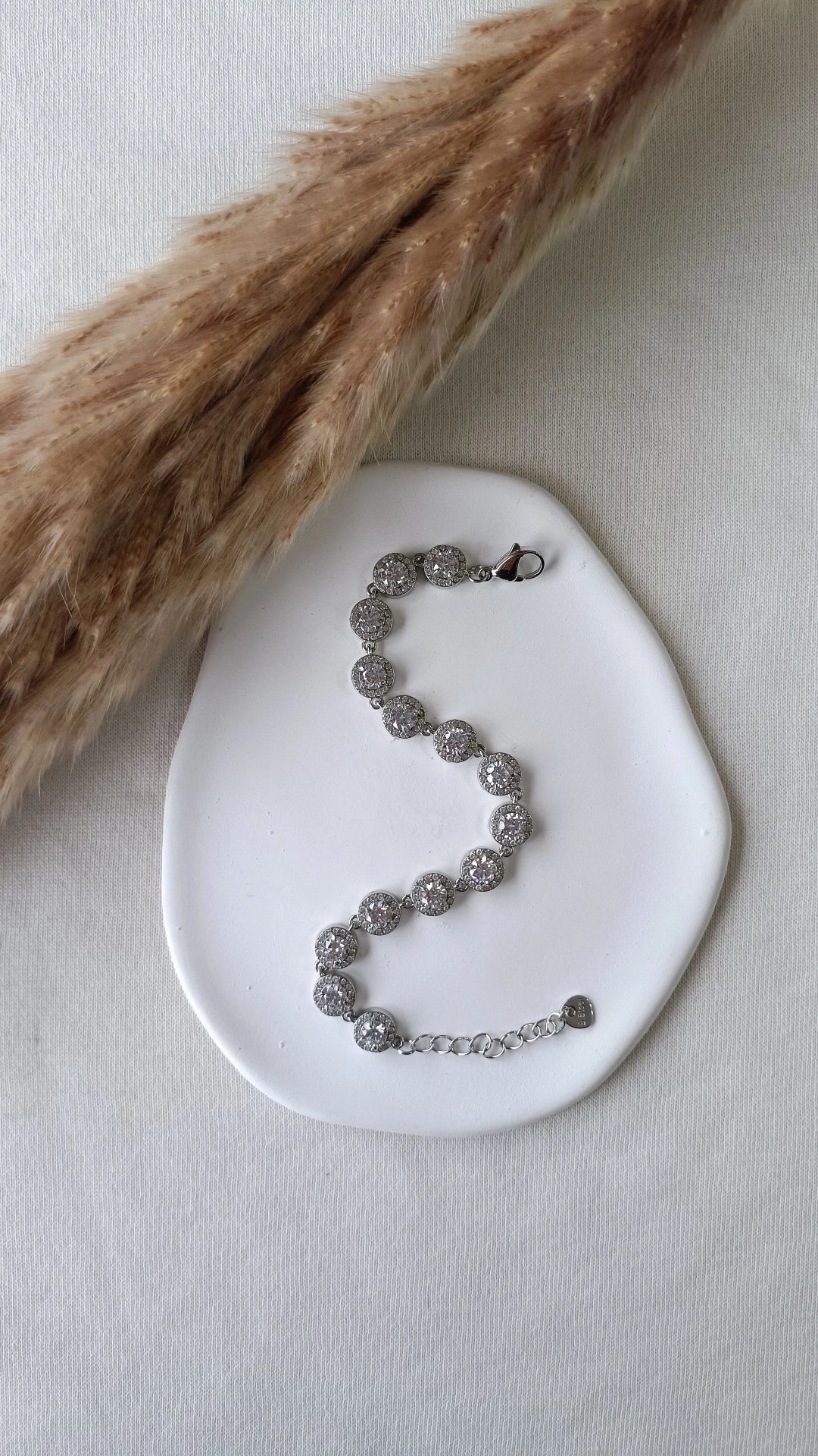 Pulseira de Aço Prateado Inspiração Swarovski com Zircónias à Volta
