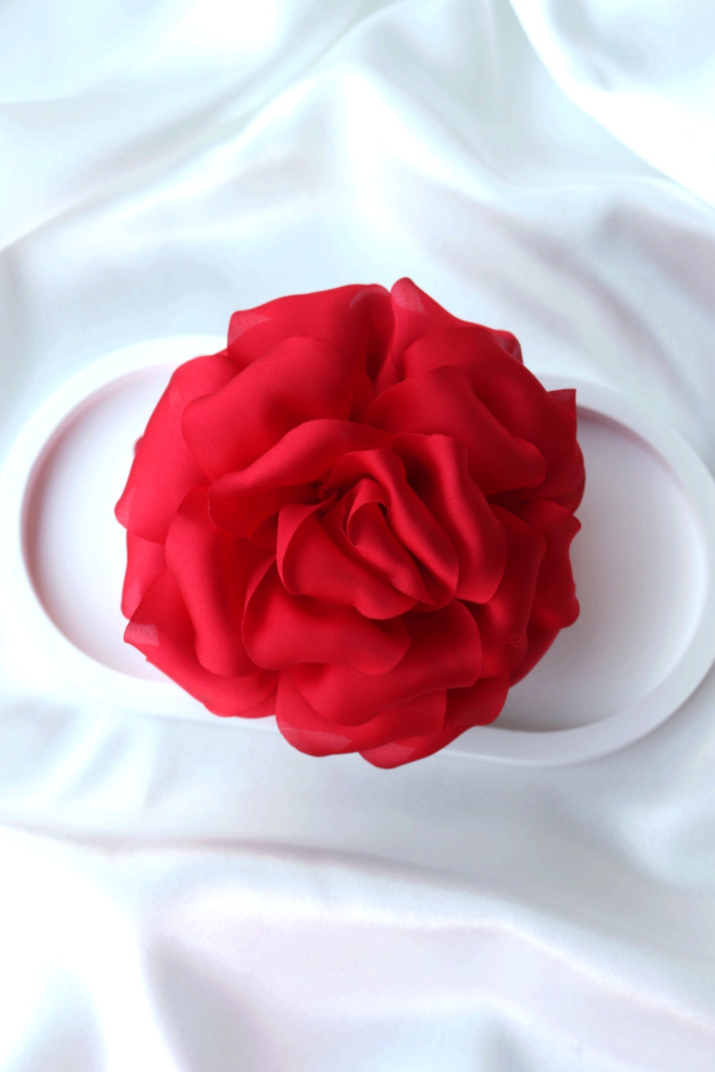 Mola Vermelha de Flor Pormenorizada