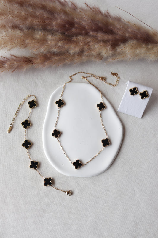Conjunto 5 Trevos Pretos